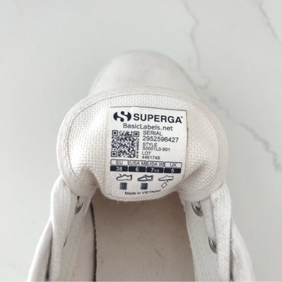 Superga Platform 2790 Sneaker Shoe Canvas Retro Coachella White Womens 7.5/ EU38 - Picture 12 of 14